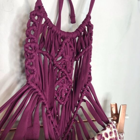 Ambrielle bathing suit top tankini foil metallic details - Picture 3 of 9